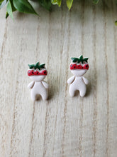 Load image into Gallery viewer, Strawberry Mushroom Man Studs
