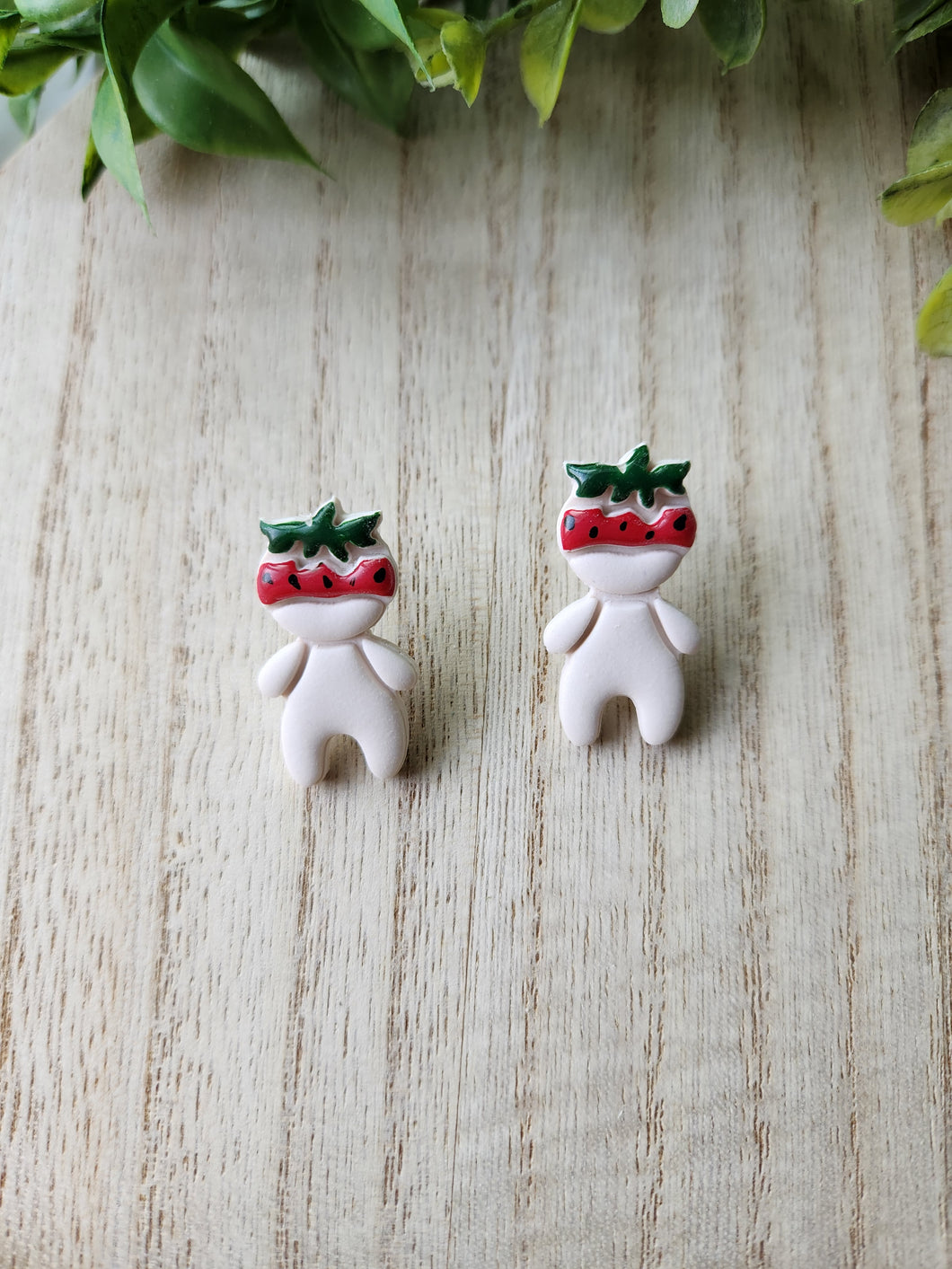 Strawberry Mushroom Man Studs