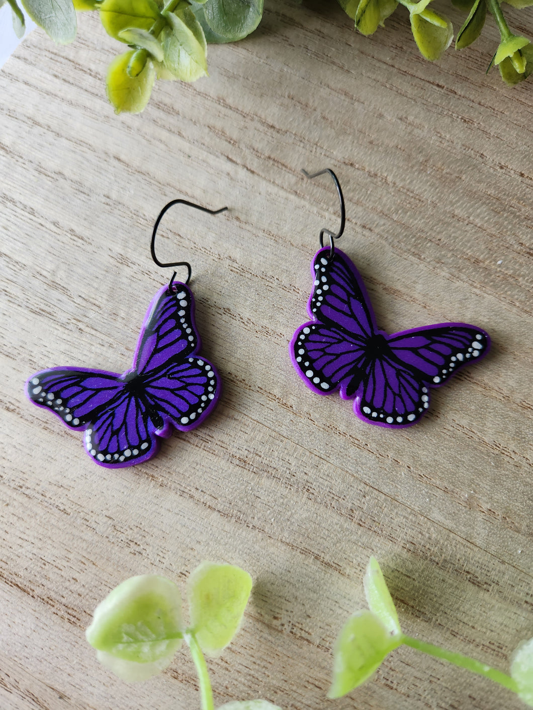 Purple Monarch Dangles