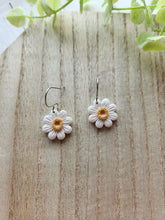 Load image into Gallery viewer, White Daisy Dangles
