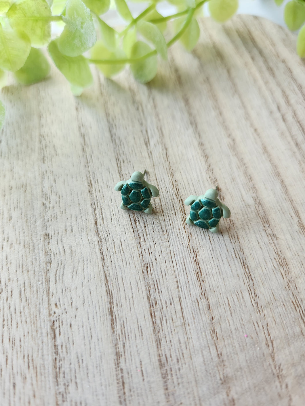 Tiny Green Sea Turtle Studs