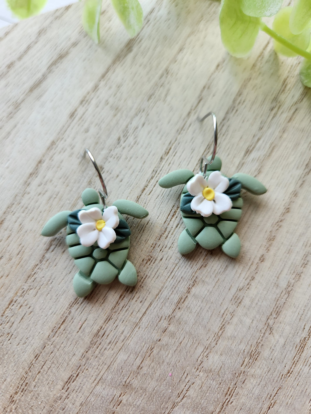 Floral Sea Turtle Dangles