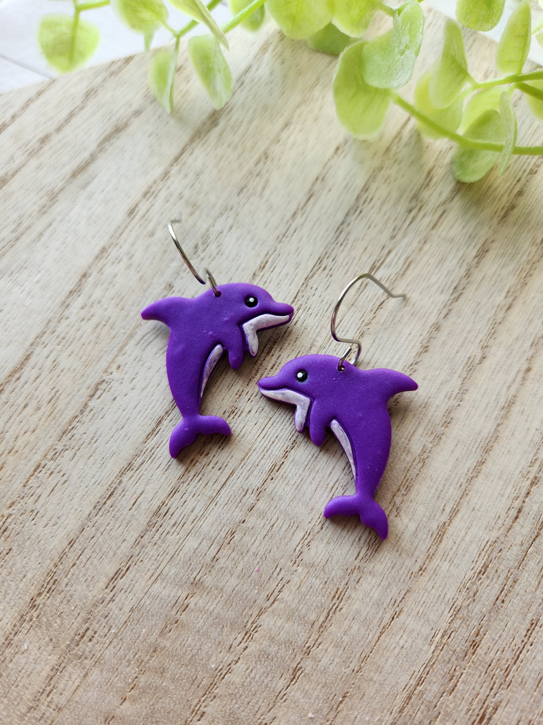 Purple Dolphin Dangles