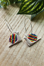 Load image into Gallery viewer, PRIDE Rainbow Snail Hoops
