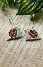 Load image into Gallery viewer, PRIDE Rainbow Snail Hoops
