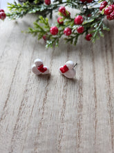 Load image into Gallery viewer, Girly Mouse Snowflake Stud Clay Earrings
