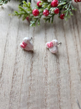 Load image into Gallery viewer, Girly Mouse Snowflake Stud Clay Earrings
