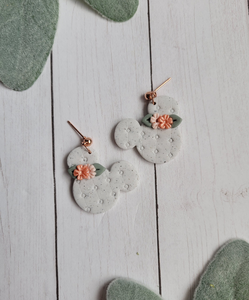 Floral Mouse Dangle Earrings