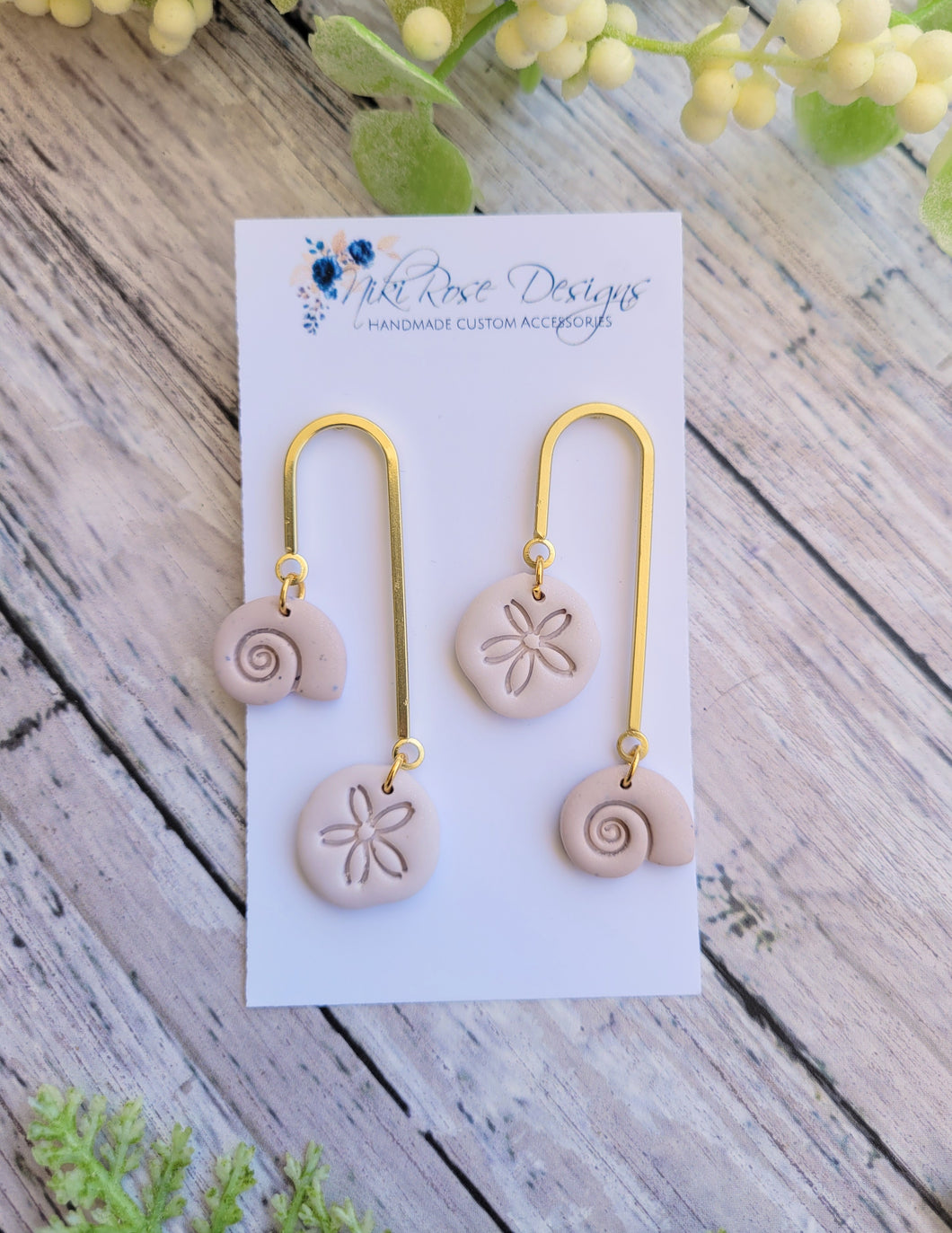 Gold Seashell Dangles