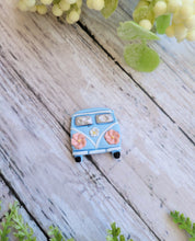 Load image into Gallery viewer, Light Blue VW Retro Bus Magnet
