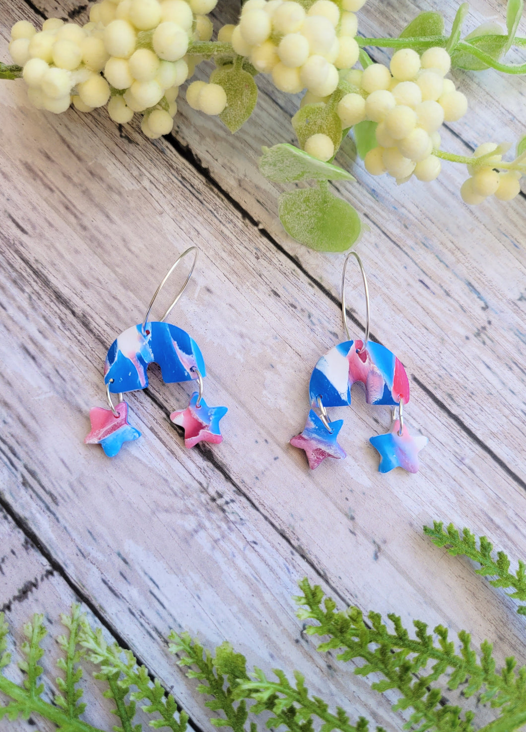 Patriotic Star Arch Hoops