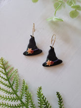 Load image into Gallery viewer, Witches Hat Clay Dangle Earrings
