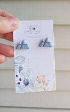 Load image into Gallery viewer, Winter Mountain Polymer Clay Stud Earrings

