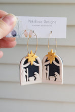 Load image into Gallery viewer, Nativity Scene Hoops Clay Earrings
