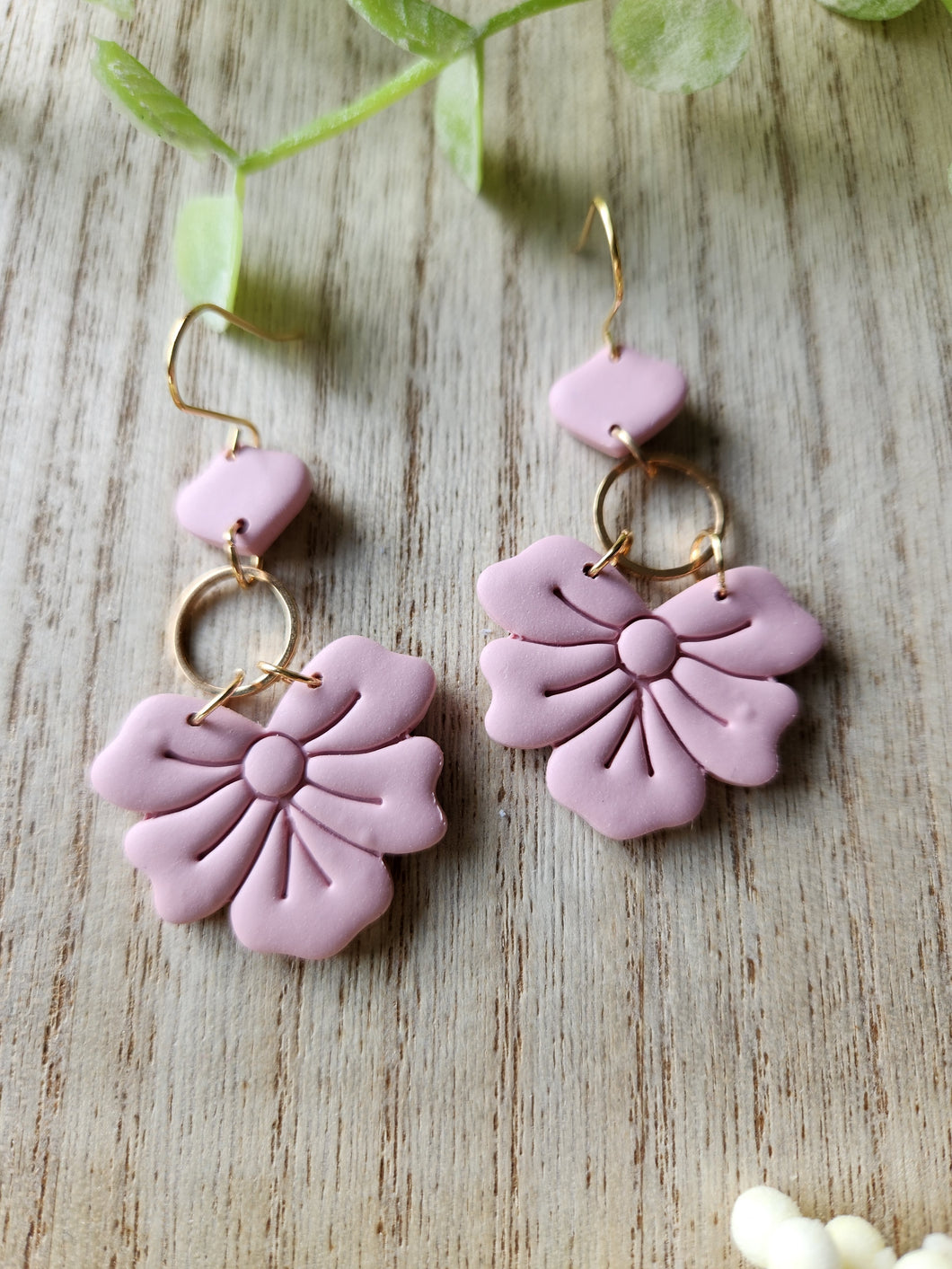 Light Pink Cherry Blossom Petal Dangles