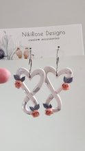 Load image into Gallery viewer, Floral Infiniti Heart Clay Earrings
